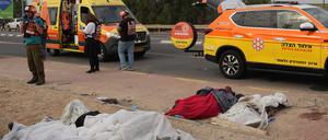 Getötete israelische Zivillisten nahe der Grenze zu Gaza.