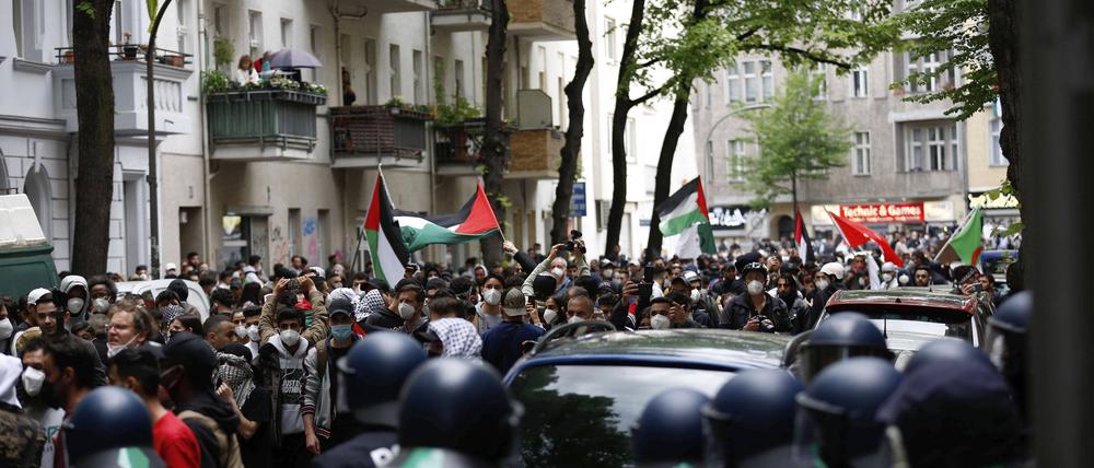 Pro-Palästinensiche Demonstration in Neukölln, 2021.