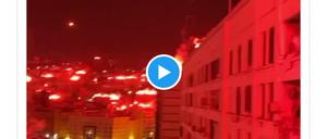 Kein israelischer Luftangriff auf Gaza, sondern ein Freuden-Feuerwerk in Algerien.