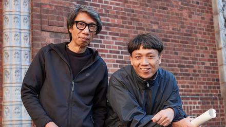 Ruangrupa-Mitglieder Iswanto Hartono (l) und Reza Afisina.