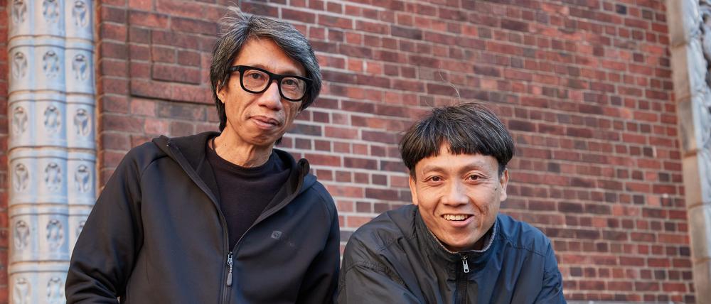 Ruangrupa-Mitglieder Iswanto Hartono (l) und Reza Afisina.