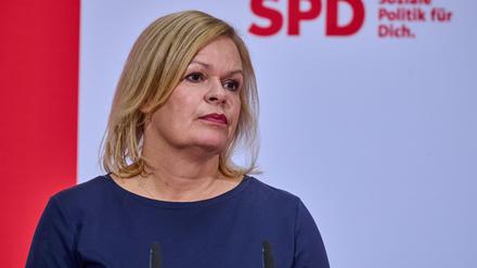 Bundesinnenministerin Nancy Faeser (SPD) droht Hamas-Unterstützern mit hartem Vorgehen. 