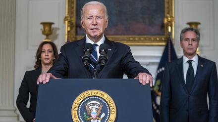 Joe Biden spricht zum Angriff der Hamas auf Israel