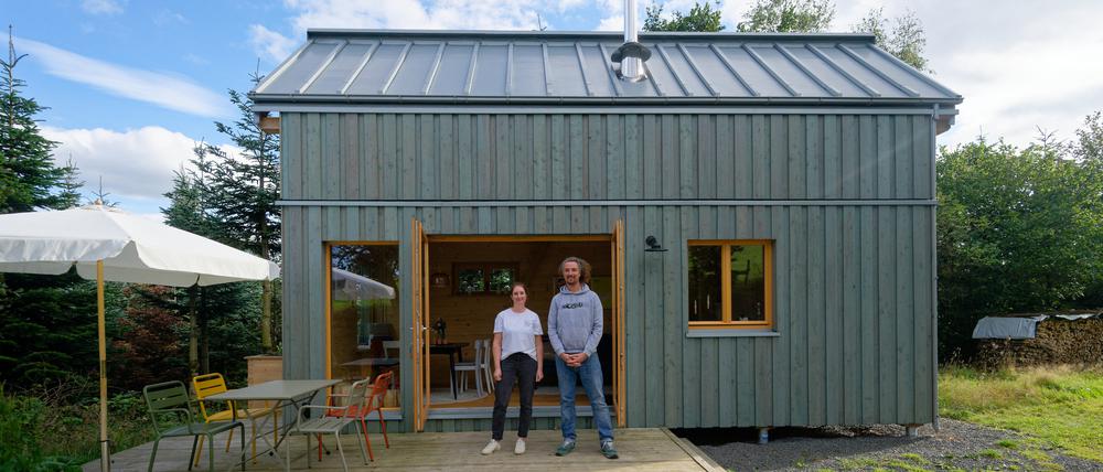 Die einzelnen Materialien des Tiny House – ohne Nägel gefertigt – sind nach einem Kreislaufprinzip bei Bedarf auch später wiederverwertbar.
