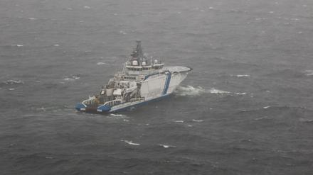 Ein finnisches Patrouillenboot in der Ostsee. 