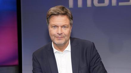 Robert Habeck in der ARD-Talkshow maischberger im Studio Berlin Adlershof. 