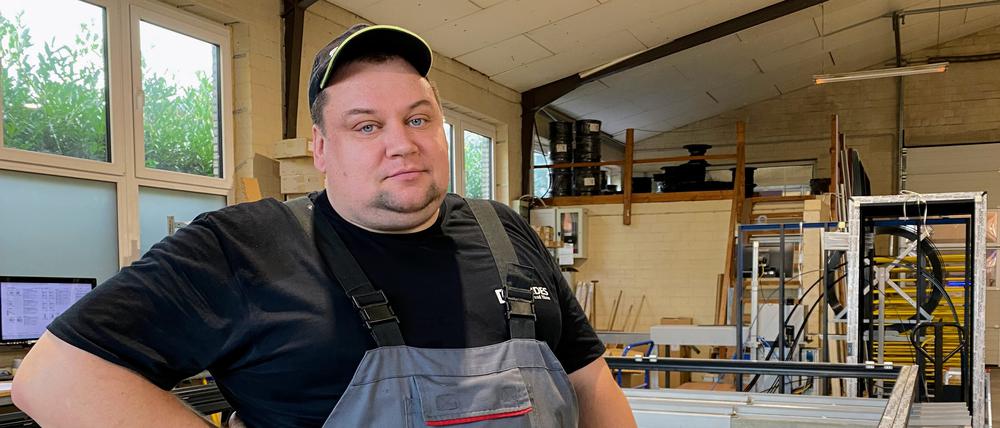 Handwerk. Mykola Myronchuk macht in Deutschland einen ähnlichen Job wie in der Ukraine.