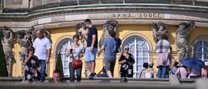 Das Schloss Sanssouci in Potsdam.