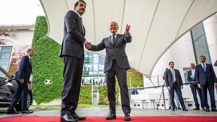 Ein heikler Gast. Der Emir von Katar zu Besuch bei Kanzler Scholz.