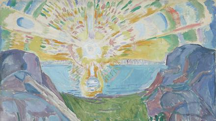 Edvard Munchs „Die Sonne“ (1910-1913) ist eines der Hauptwerke in der Ausstellung „Munch. Lebenslandschaft“ im Museum Barberini in Potsdam. Die Schau läuft vom 18. November 2023 bis zum 1. April 2024.