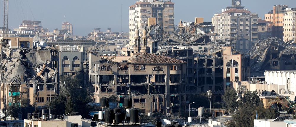 Spuren der Bombardierung der Islamischen Universität in Gaza.
