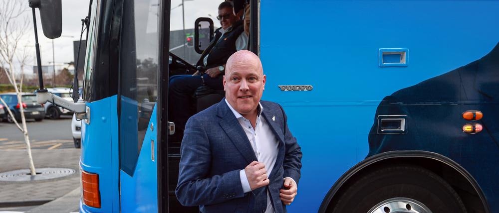 Christopher Luxon, Vorsitzender der Nationalen Partei, wird vermutlich neuer Ministerpräsident.