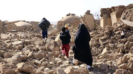 Die starken Erdbeben in der Provinz Herat im Westen Afghanistans haben zahlreiche Gebäude zerstört.