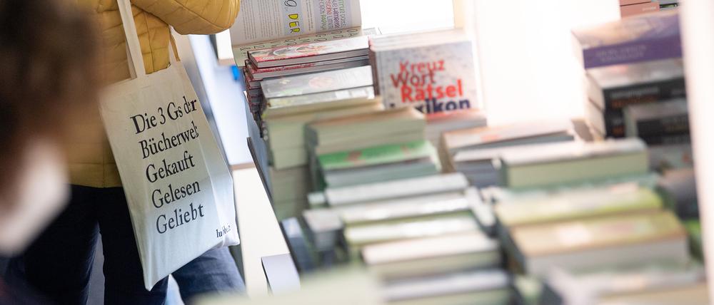 Büchersortiment auf der Frankfurter Buchmesse