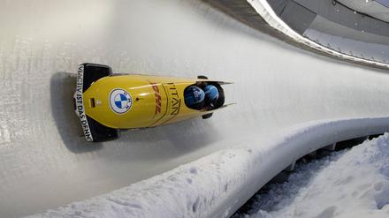 Im Eiskanal von Innsbruck könnten die olympischen Schlittenwettbewerbe 2026 ausgerichtet werden.