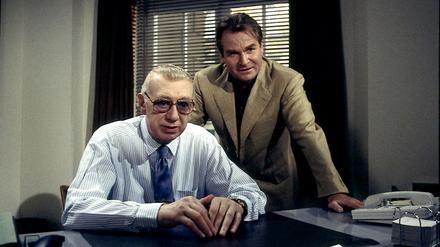Die Krimis um Stephan Derrick (Horst Tappert, l.) und Harry Klein (Fritz Wepper) waren ein Riesenerfolg.