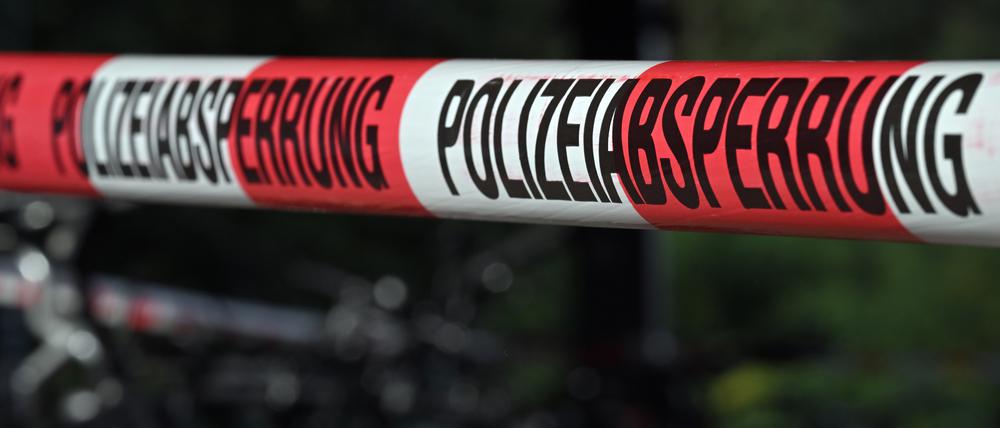 Die Polizei im Einsatz. 