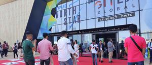 Eingang zum Konferenzgelände im Emirat Dubai am Montag: Berliner Start-ups besuchen hier die Konferenzen North Star und Gitex.