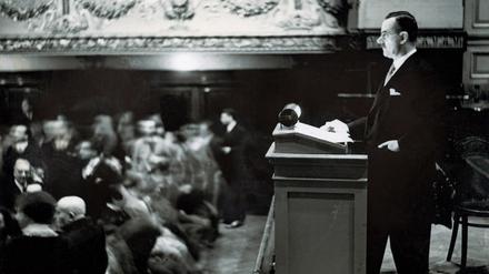 Thomas Mann löste mit seiner Rede Tumulte unter den Gästen aus. 