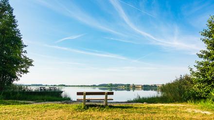 Landscape on a lake in Potzlow, Germany