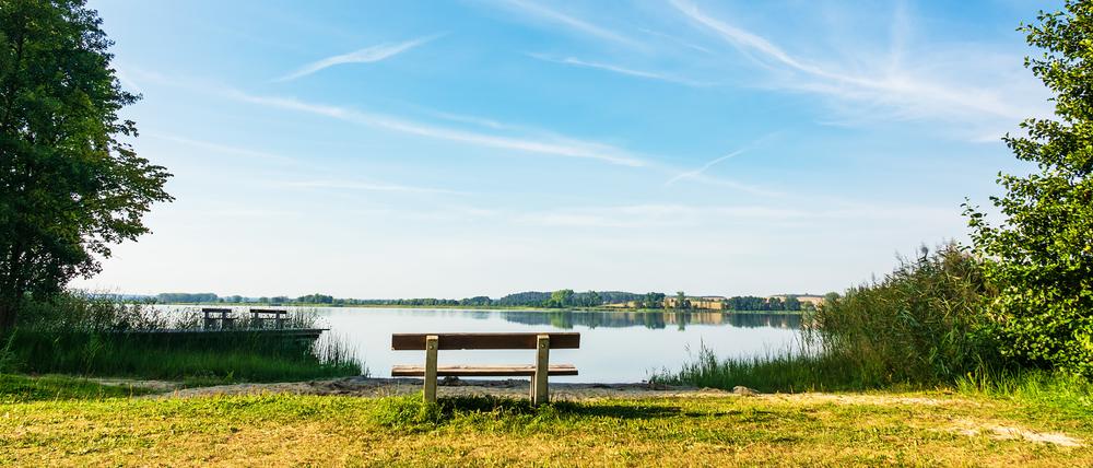 Landscape on a lake in Potzlow, Germany