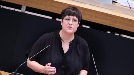 ARCHIV - 23.06.2022, Berlin: Franziska Becker (SPD) spricht in der Plenarsitzung im Berliner Abgeordnetenhaus.
(zu dpa "Franziska Becker soll neue Sport-Staatssekretärin werden") Foto: Annette Riedl/dpa +++ dpa-Bildfunk +++