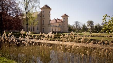 Blick auf Schloss Rheinsberg im Frühling