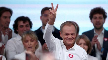 Gerupfter Sieger. Polens Regierungschef Donald Tusk. 