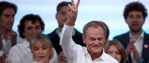 Gerupfter Sieger. Polens Regierungschef Donald Tusk. 