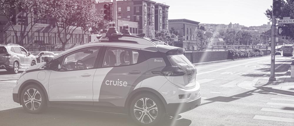 In den USA schon Realität, in Deutschland noch Zukunftsmusik: ein autonom fahrendes Taxi in San Francisco.