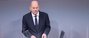 Bundeskanzler Olaf Scholz bei seiner Regierungserklärung vergangene Woche.