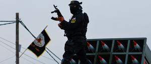 Kämpfer der Terrorgruppe Islamischer Dschihad im Oktober 2023 in Gaza-Stadt. (Symbolbild)