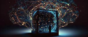 System Artificial intelligence ChatGPT Chat Bot AI , Technology smart robot Ai Chat GPT application software , robot application Chat GPT. Generative AI