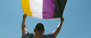 Die Flagge der Nicht-Binären.