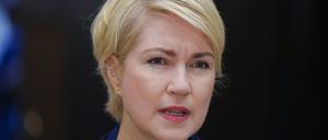 Manuela Schwesig (SPD), Ministerpraesident von Mecklenburg-Vorpommern, bei einem TV-Statement im Rahmen der 1037. Bundesratssitzung, Berlin, 20.10.2023.
