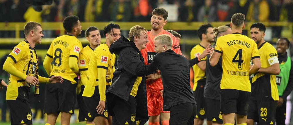Julian Brandt jubelt.