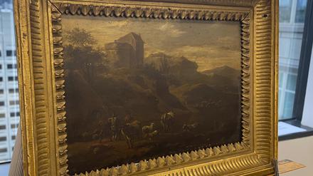 Das Gemälde „Landschaft italienischen Charakters“ (Ausschnitt) des österreichischen Malers Johann Franz Nepomuk Lauterer wurde während des Zweiten Weltkrieges entwendet und ist in den USA wieder aufgetaucht. 