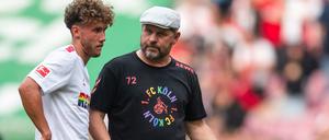Es läuft einfach nix. Kölns Luca Waldschmidt (l) und Trainer Steffen Baumgart.