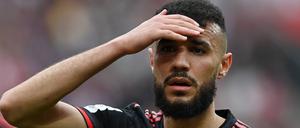 Noussair Mazraoui fotografiert beim Fußball Bundesliga Spiel Mainz 05 gegen den FC Bayern München am 22.4.2023.