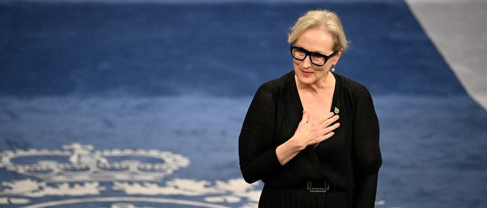 Meryl Streep nach der Übergabe des Prinzessin-von-Asturien-Preises.