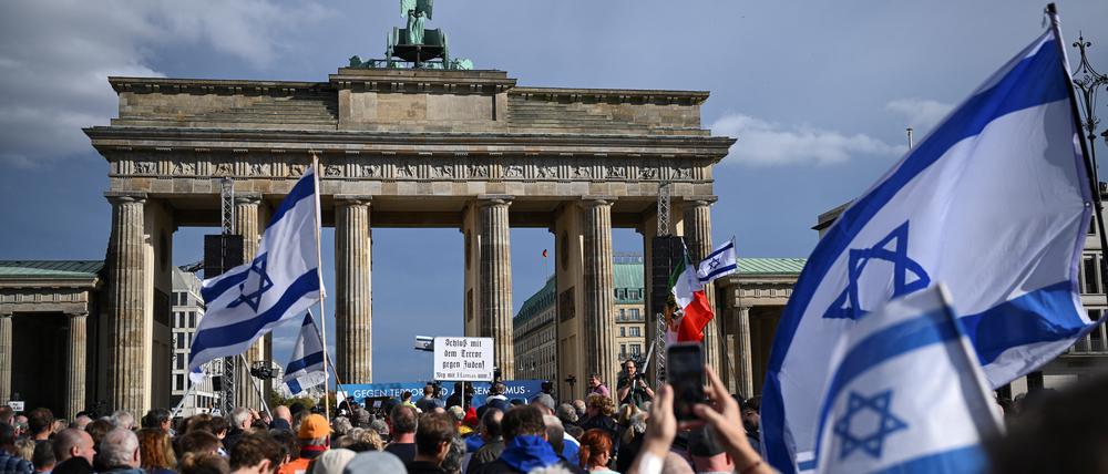 Die Kundgebung am Brandenburger Tor.