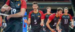 Jubel bei Tobias Krick (zweiter von rechts) und seinen Kollegen des Nationalteams.