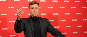 Martin Schirdewan, Co-Vorsitzender der Partei Die Linke im Karl-Liebknecht Haus in Berlin. 