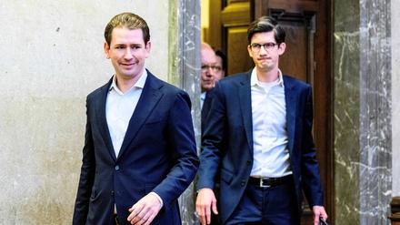 Ehemaliger Bundeskanzler Sebastian Kurz und ehemaliger Kabinettschef in der Regierung im Ibiza-U-Ausschuss im Straflandesgericht Wien. 
