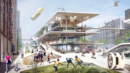 Der Berliner Architekt Max Schwitalla wntwirft Wohnviertel ganz ohne Autos.