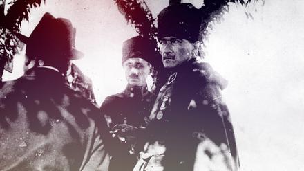 Kemal Atatürk, Begründer der Türkei und ihr erster Präsident auf einem undatierten Foto um 1919.