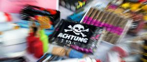 Verbotene Feuerwerkskörper und Böller ohne Zulassung.