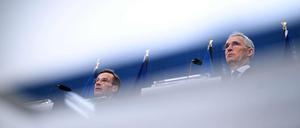 Geeint gegen Moskau: Schwedens Regierungschef Ulf Kristersson und Nato-Generalsekretär Jens Stoltenberg.