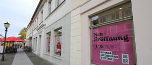 Einkaufen in Potsdam. Läden, Leerstand, Baustellen Brandenburger Straße.