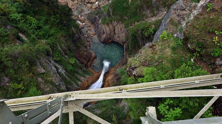 Blick von der Marienbrücke in die Pöllatschlucht. 
